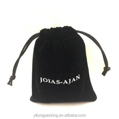 qualità  Recyclable Custom Black Velvet Jewelry Bag For Packaging fabbrica